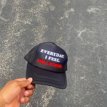 Load image into Gallery viewer, Black &amp; Red Trucker Hat
