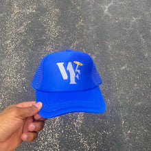 Load image into Gallery viewer, Blue Halo Trucker hat
